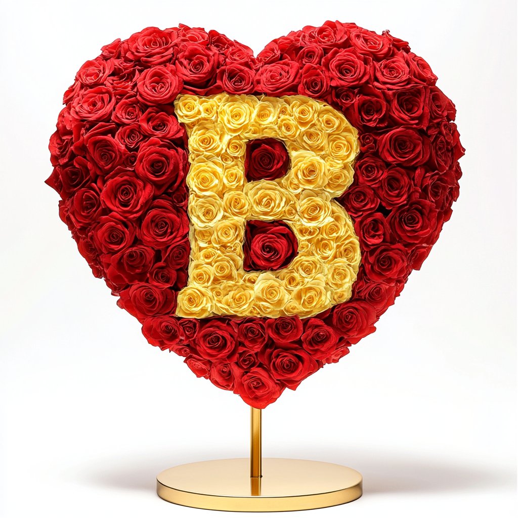 Custom Red Heart Rose Lamp with Color 'B - Imaginary Worlds