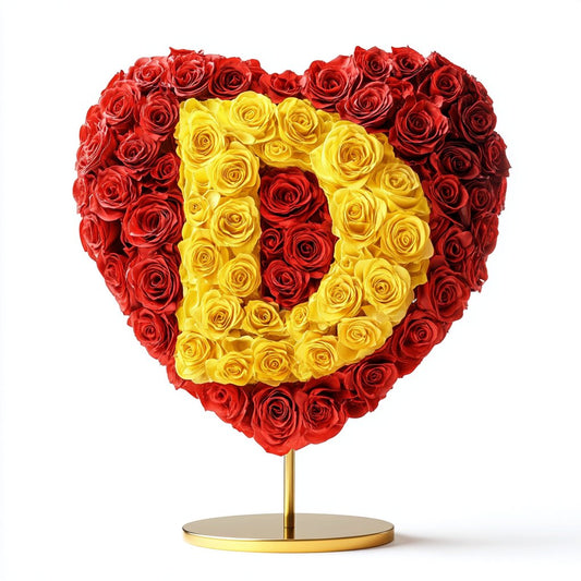 Custom Red Heart Rose Lamp with Color 'D' - Imaginary Worlds