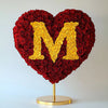 Custom Red Heart Rose Lamp with Color 'M' - Imaginary Worlds