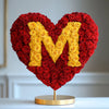 Custom Red Heart Rose Lamp with Color 'M' - Imaginary Worlds