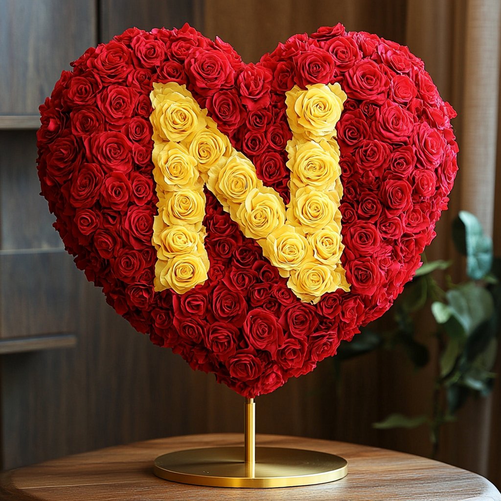 Custom Red Heart Rose Lamp with Color 'N' - Imaginary Worlds