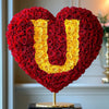 Custom Red Heart Rose Lamp with Color 'U' - Imaginary Worlds