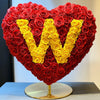 Custom Red Heart Rose Lamp with Color 'W' - Imaginary Worlds