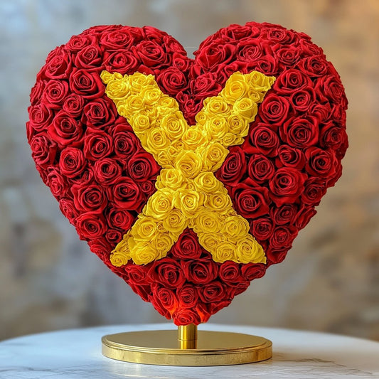 Custom Red Heart Rose Lamp with Color 'X' - Imaginary Worlds