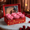 Customized Eternal Love Pink Rose Apple Box - Imaginary Worlds