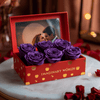 Customized Eternal Love Purple Rose Apple Box - Imaginary Worlds