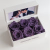 Customized Forever Dark Purple Rose Box with Photo - Imaginary Worlds