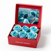 Customized Forever Light Blue Rose Box with Photo - Imaginary Worlds