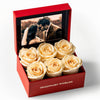 Customized Forever Pale Yellow Rose Box with Photo - Imaginary Worlds