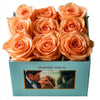 Customized Orange Infinity Roses Box with Photo - Tiffany Blue Box - Imaginary Worlds