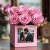 Customized Pink Infinity Roses Box with Photo - Pink Box - Imaginary Worlds