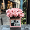 Customized Pink Infinity Roses Box with Photo - Pink Box - Imaginary Worlds