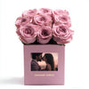 Customized Pink Infinity Roses Box with Photo - Pink Box - Imaginary Worlds