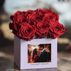 Customized Red Infinity Roses Box with Photo - Lavender Box - Imaginary Worlds