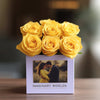 Customized Yellow Infinity Roses Box with Photo - Lavender Box - Imaginary Worlds