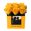 Customized Yellow Infinity Roses Box with Photo - Orange Box - Imaginary Worlds