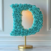 Demeter Teal Rose Letter D Lamp - Imaginary Worlds