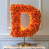 Dionysus Orange Rose Letter D Lamp - Imaginary Worlds