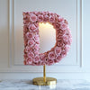 Dionysus Pink Rose Letter D Lamp - Imaginary Worlds