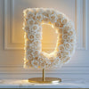 Dionysus White Rose Letter D Lamp - Imaginary Worlds