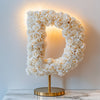 Dionysus White Rose Letter D Lamp - Imaginary Worlds