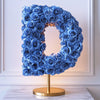 Elegant Standing Blue Rose Letter D Lamp - Imaginary Worlds