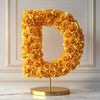 Elegant Standing Yellow Rose Letter D Lamp - Imaginary Worlds