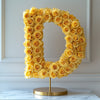 Elegant Standing Yellow Rose Letter D Lamp - Imaginary Worlds