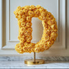 Elegant Standing Yellow Rose Letter D Lamp - Imaginary Worlds