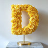 Elegant Standing Yellow Rose Letter D Lamp - Imaginary Worlds