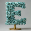 Eris Teal Rose Letter E Lamp - Imaginary Worlds