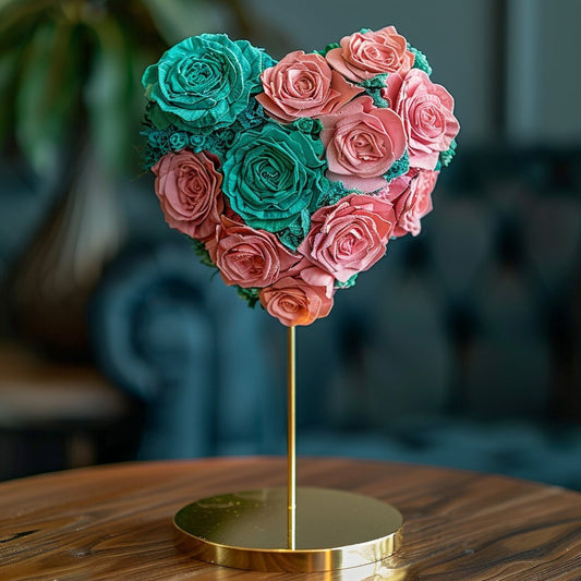 Eros and Psyche Mixed Rose Heart Lamp - Imaginary Worlds