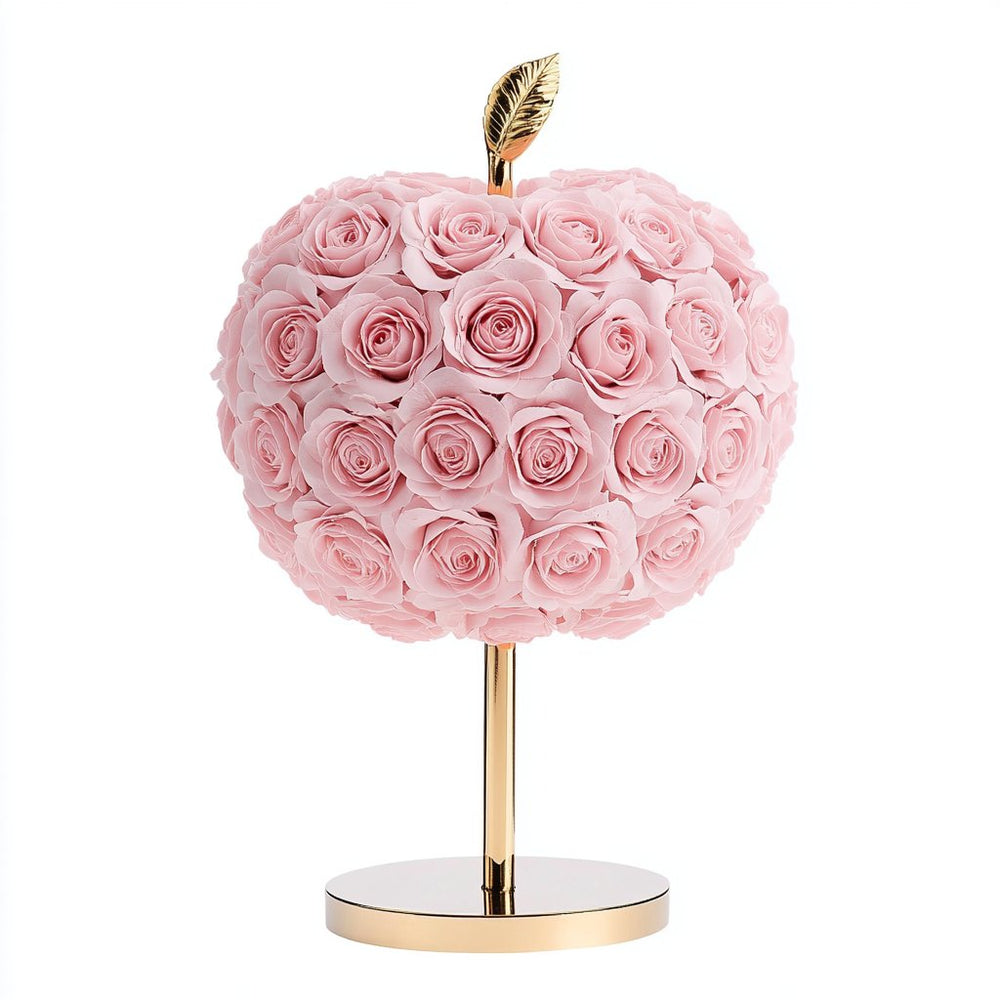 Eternal Glow Apple Lamp: Pink & Gold Edition - Imaginary Worlds