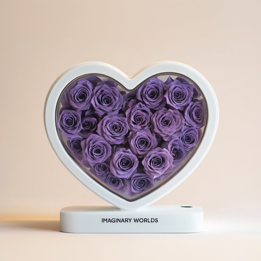 Eternal Love Purple Rose Heart Speaker - Imaginary Worlds