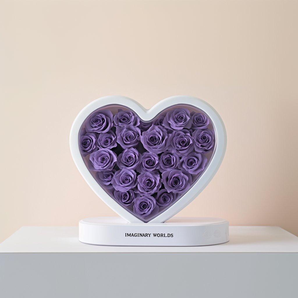 Eternal Love Purple Rose Heart Speaker - Imaginary Worlds