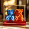 Eternal Orange and Blue Rose Bear Set - Imaginary Worlds