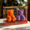 Eternal Orange and Lavender Rose Bear Set - Imaginary Worlds