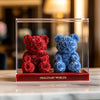 Eternal Red and Blue Rose Bear Set - Imaginary Worlds