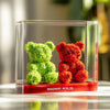 Eternal Red and Green Rose Bear Set - Imaginary Worlds