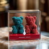 Eternal Red and Teal Rose Bear Set - Imaginary Worlds