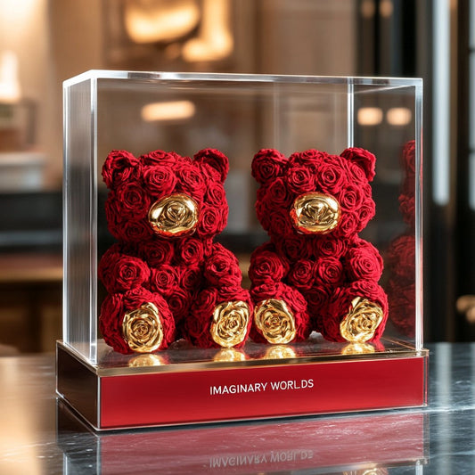 Eternal Red & Gold Flower Bear Set - Imaginary Worlds