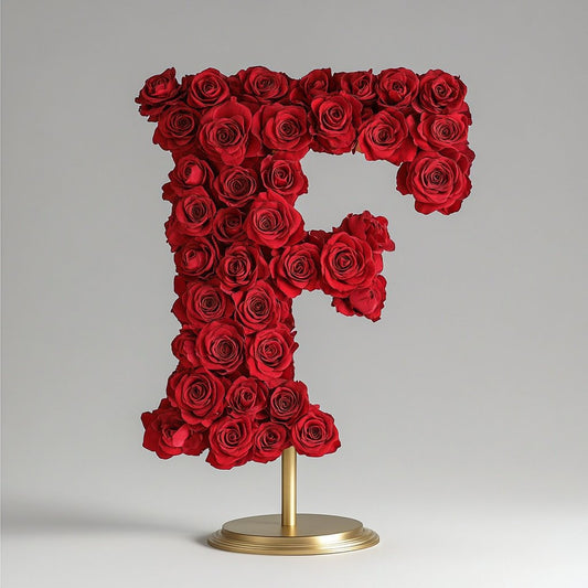 Fates Red Rose Letter F Lamp - Imaginary Worlds