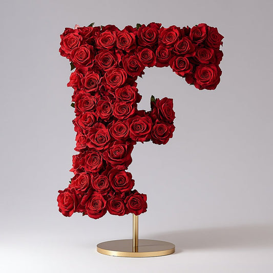 Fates Red Rose Letter F Lamp - Imaginary Worlds