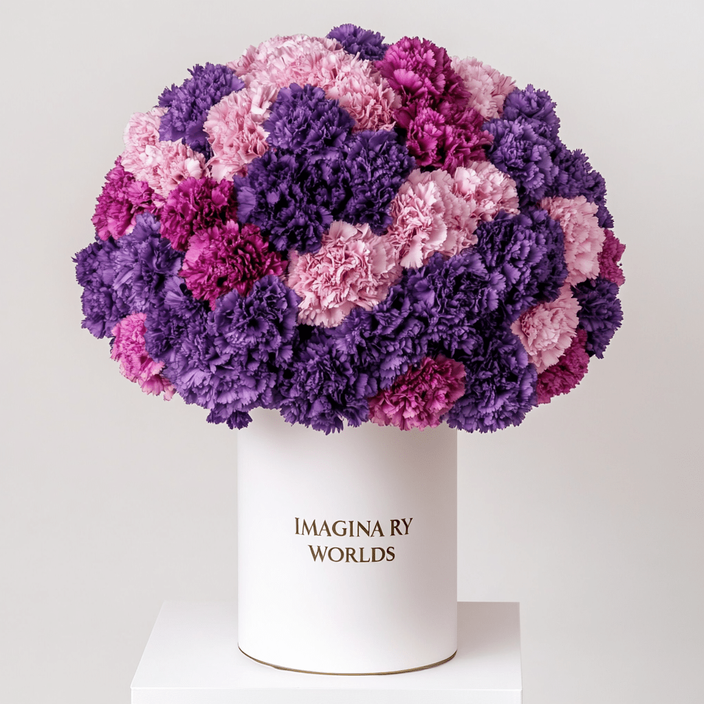 Forever Carnation Box – Pink & Purple Edition - Imaginary Worlds