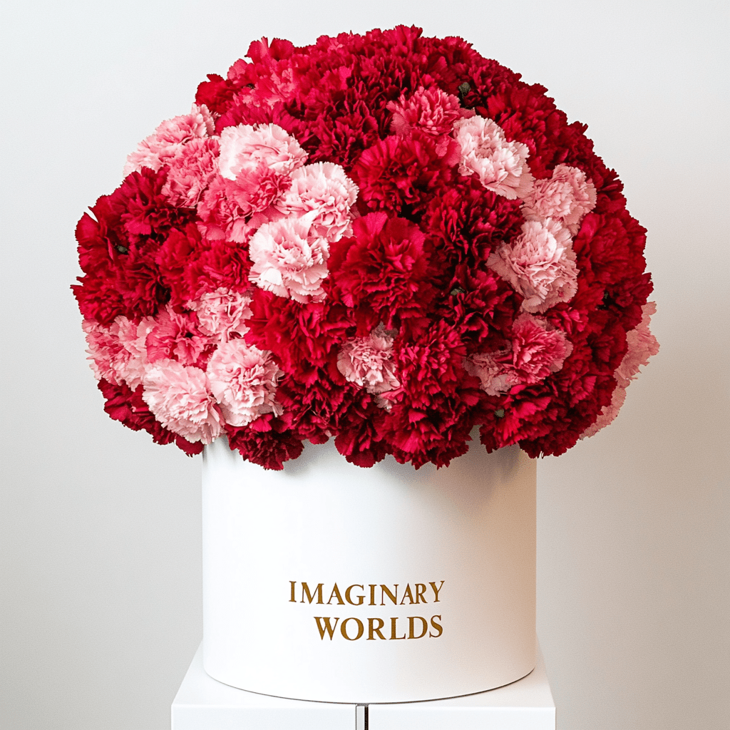 Forever Carnation Box – Red & Pink Edition - Imaginary Worlds