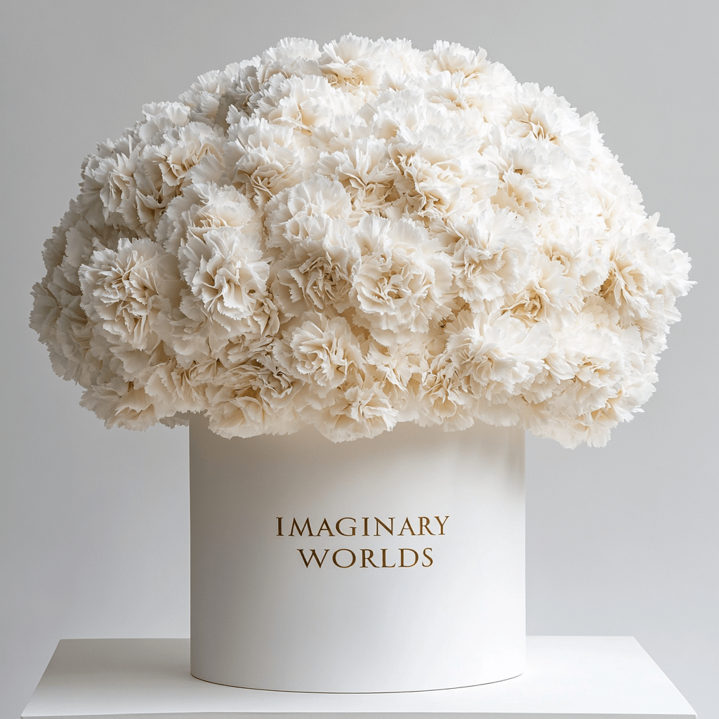 Forever Carnation Box – White Edition - Imaginary Worlds