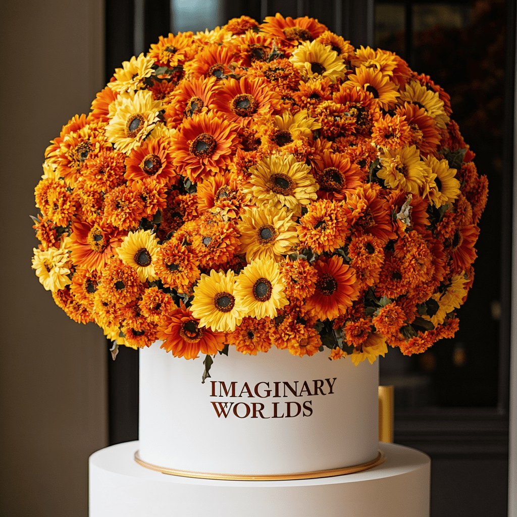 Forever Sunflower Box – Golden Gradient Edition - Imaginary Worlds