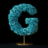 Gaia Teal Rose Letter G Lamp - Imaginary Worlds