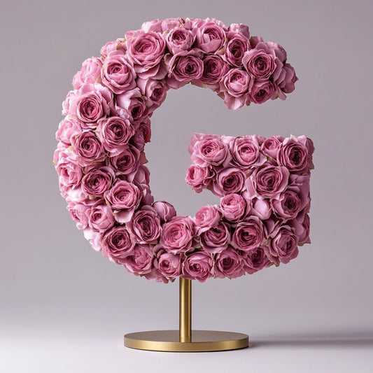 Ganymede Pink Rose Letter G Lamp - Imaginary Worlds