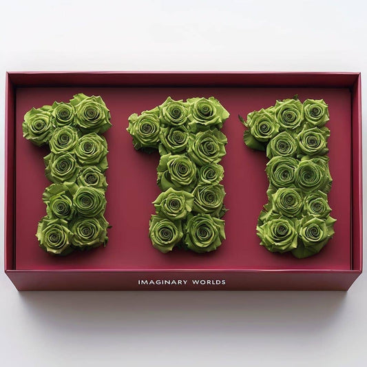 Green Roses 111 Rose Box - Imaginary Worlds